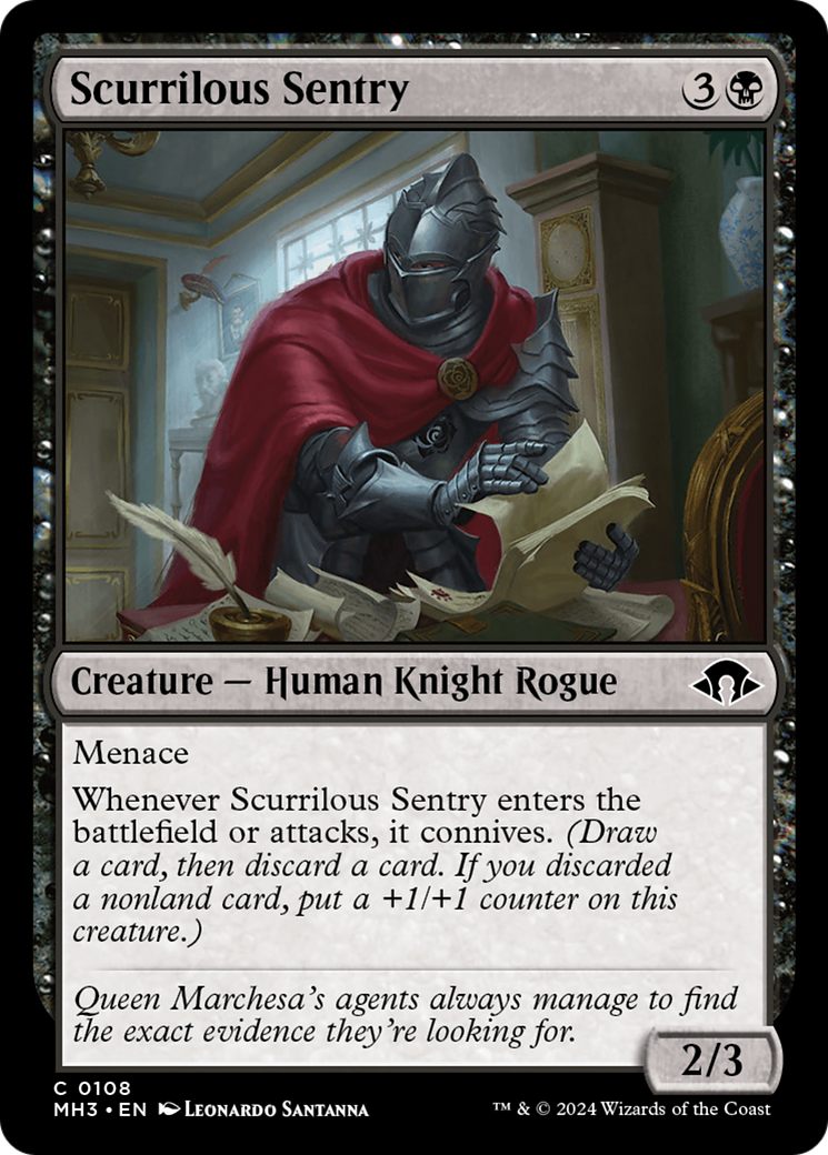 Scurrilous Sentry [Modern Horizons 3] | Lots Moore NSW