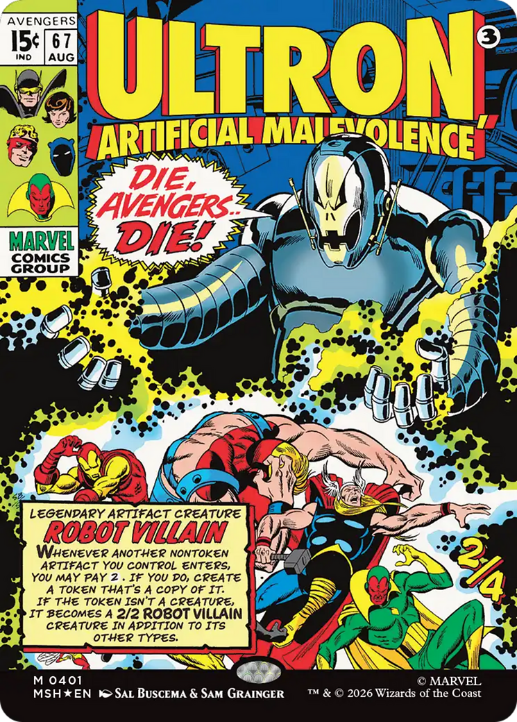 Ultron, Artificial Malevolence (Borderless) (0401) [Marvel Super Heroes] | Lots Moore NSW