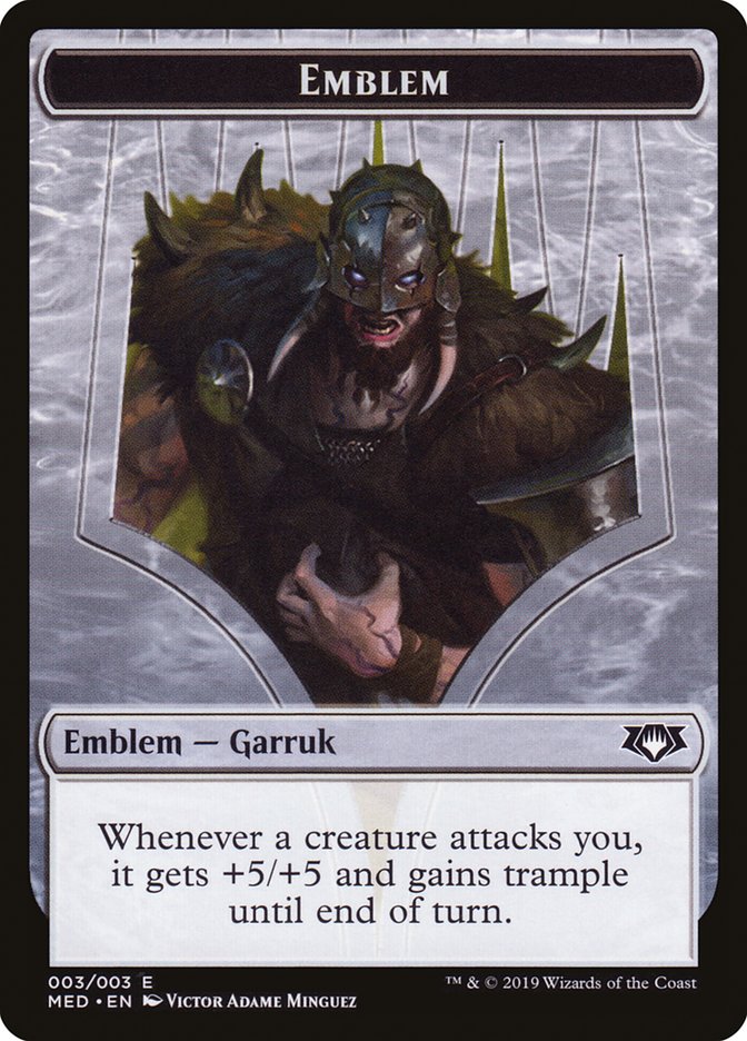 Garruk, Apex Predator Emblem [Mythic Edition Tokens] | Lots Moore NSW