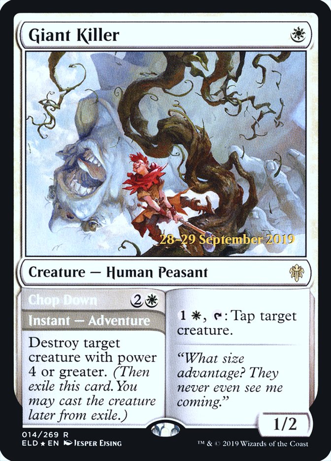 Giant Killer // Chop Down [Throne of Eldraine Prerelease Promos] | Lots Moore NSW