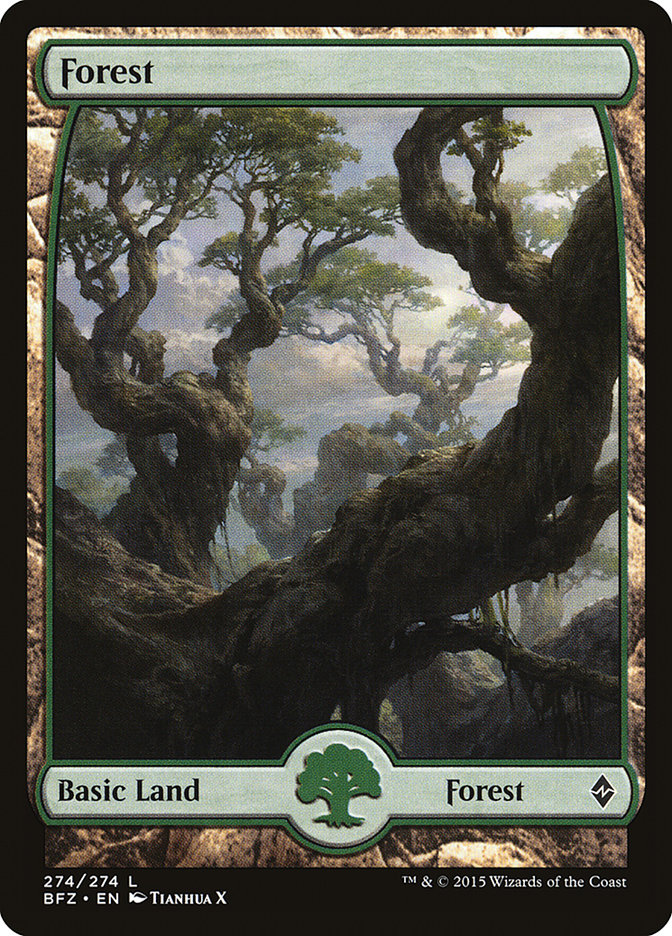 Forest (274) (Full Art) [Battle for Zendikar] | Lots Moore NSW