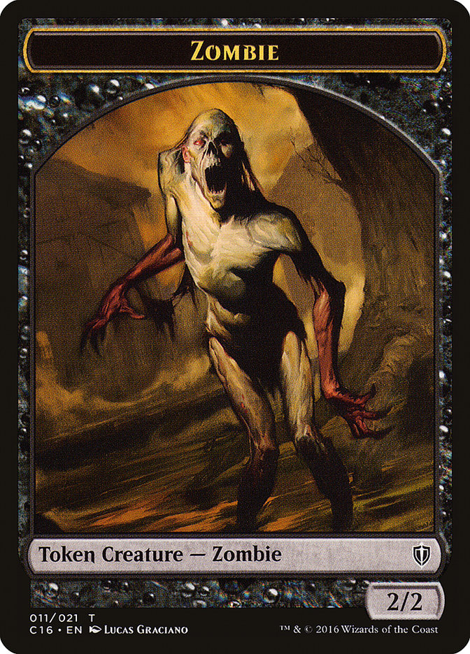 Elf Warrior // Zombie Double-Sided Token [Commander 2016 Tokens] | Lots Moore NSW