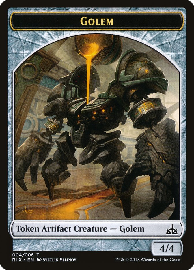Golem Token [Rivals of Ixalan Tokens] | Lots Moore NSW