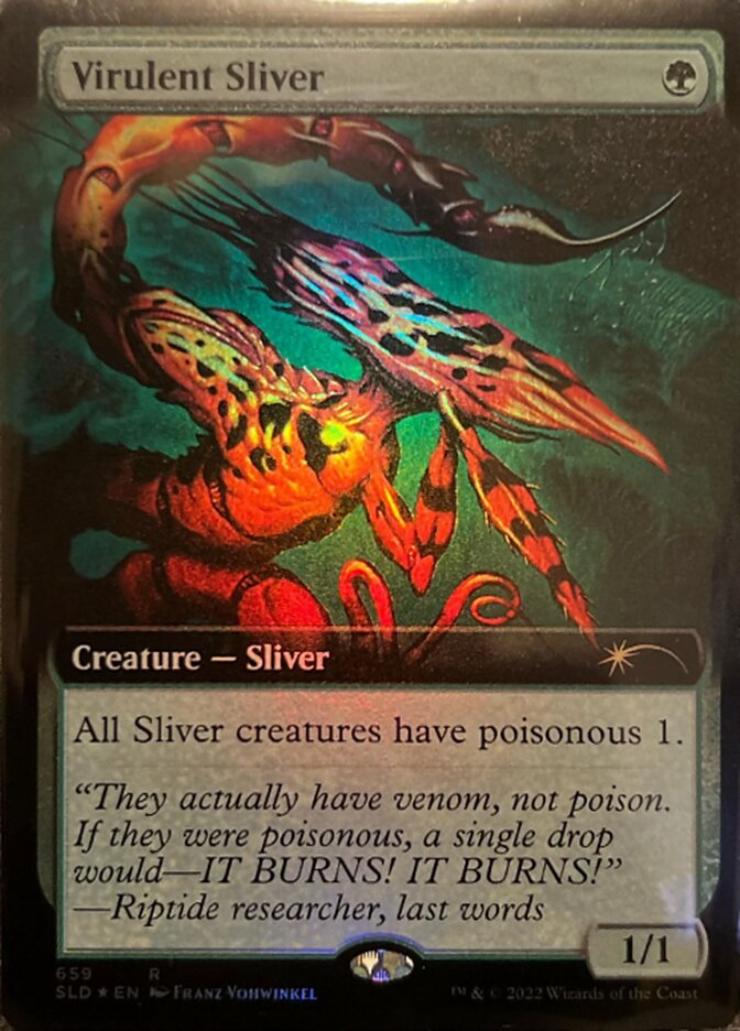 Virulent Sliver (Extended Art) [Secret Lair Drop Promos] | Lots Moore NSW