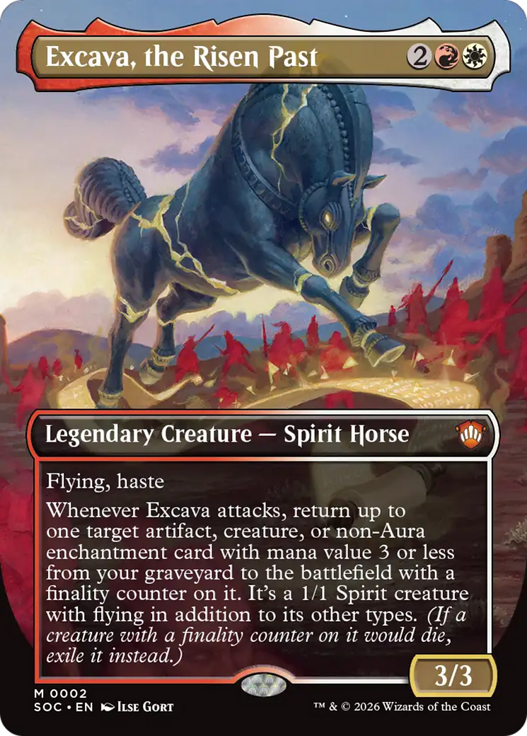 Excava, the Risen Past (Borderless) [Secrets of Strixhaven Commander] | Lots Moore NSW