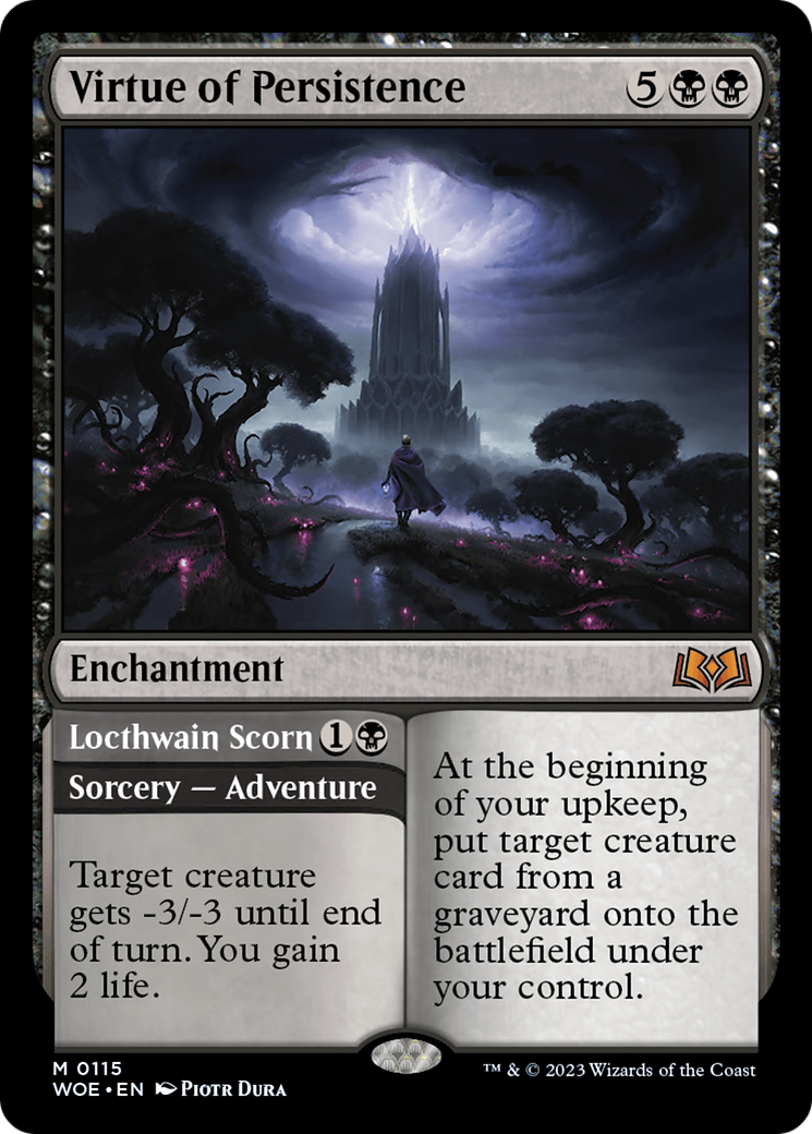 Virtue of Persistence // Locthwain Scorn [Wilds of Eldraine] | Lots Moore NSW
