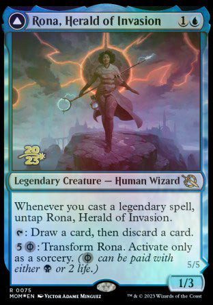 Rona, Herald of Invasion // Rona, Tolarian Obliterator [March of the Machine Prerelease Promos] | Lots Moore NSW