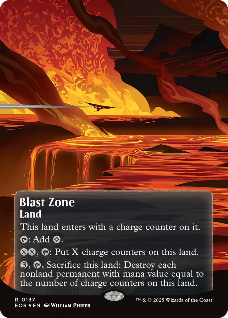 Blast Zone (0137) (Borderless) (Galaxy Foil) [Edge of Eternities: Stellar Sights] | Lots Moore NSW