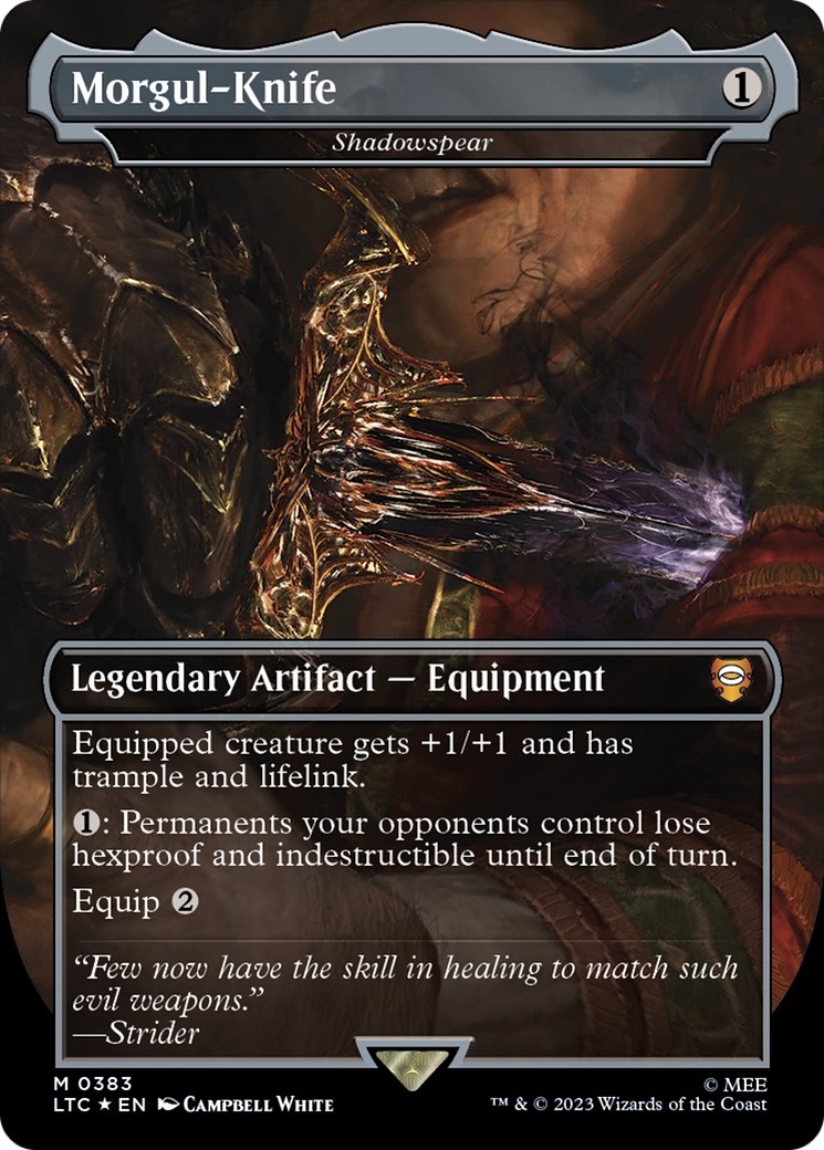 Morgul-Knife - Shadowspear (Surge Foil) [The Lord of the Rings: Tales of Middle-Earth Commander] | Lots Moore NSW
