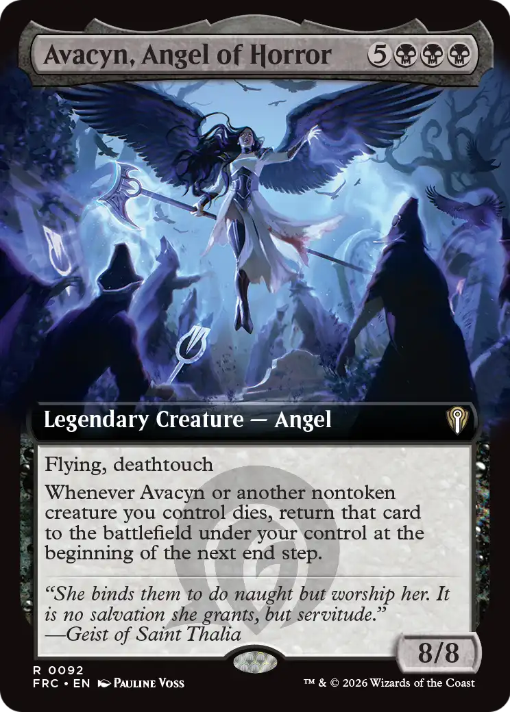 Avacyn, Angel of Horror (Extended Art) [Reality Fracture Commander] | Lots Moore NSW