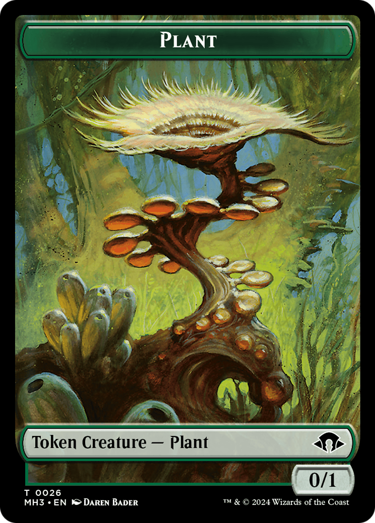 Plant (Ripple Foil) // Zombie Double-Sided Token [Modern Horizons 3 Tokens] | Lots Moore NSW