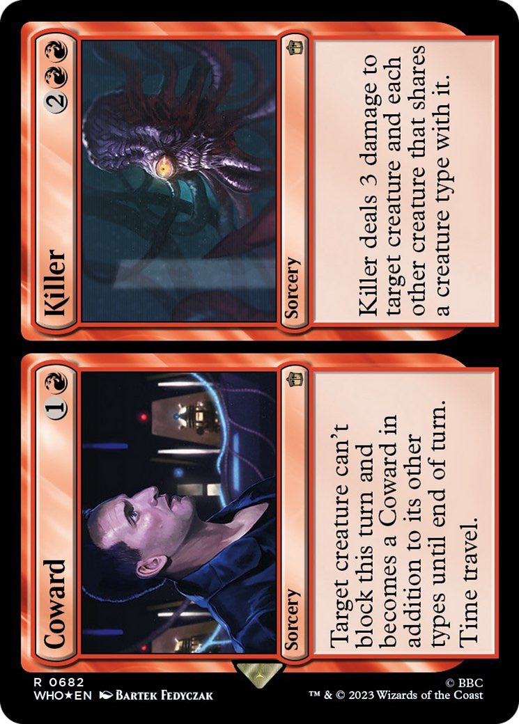 Coward // Killer (Surge Foil) [Doctor Who] | Lots Moore NSW