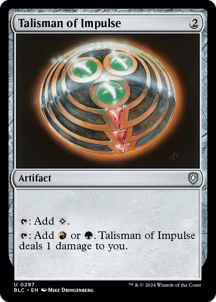 Talisman of Impulse [Bloomburrow Commander] | Lots Moore NSW