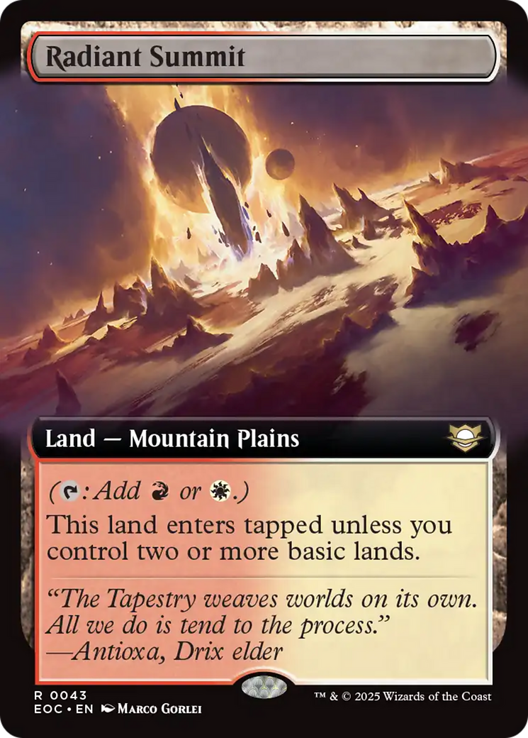 Radiant Summit (Extended Art) [Edge of Eternities Commander] | Lots Moore NSW