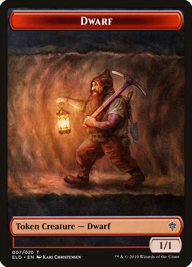 Dwarf Token [Throne of Eldraine Tokens] | Lots Moore NSW