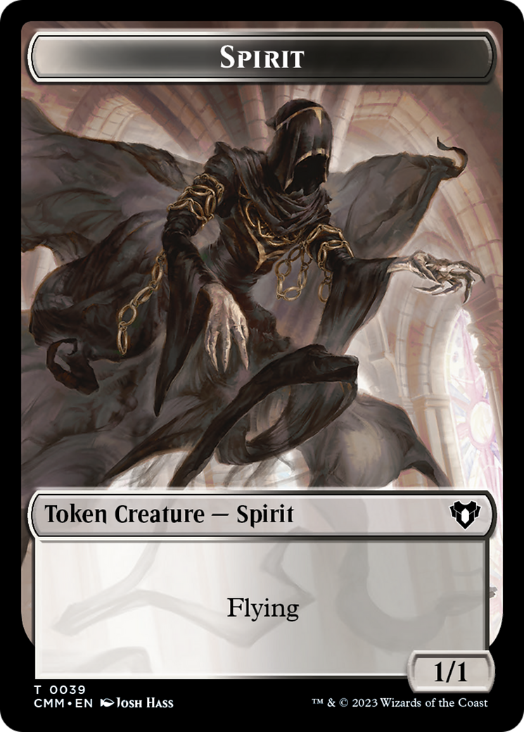 Spirit (0039) // Knight Double-Sided Token [Commander Masters Tokens] | Lots Moore NSW