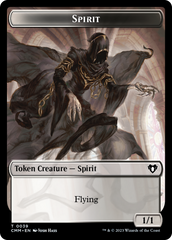 Spirit (0039) // Knight Double-Sided Token [Commander Masters Tokens] | Lots Moore NSW