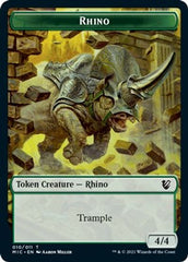 Rhino // Wolf Double-Sided Token [Innistrad: Midnight Hunt Commander Tokens] | Lots Moore NSW