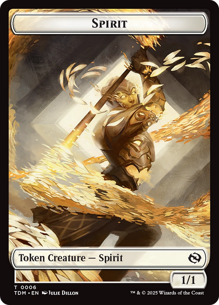 Spirit (0006) // Spirit (0007) Double-Sided Token [Tarkir: Dragonstorm Tokens] | Lots Moore NSW
