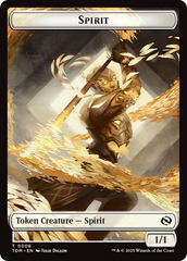 Spirit (0006) // Spirit (0007) Double-Sided Token [Tarkir: Dragonstorm Tokens] | Lots Moore NSW