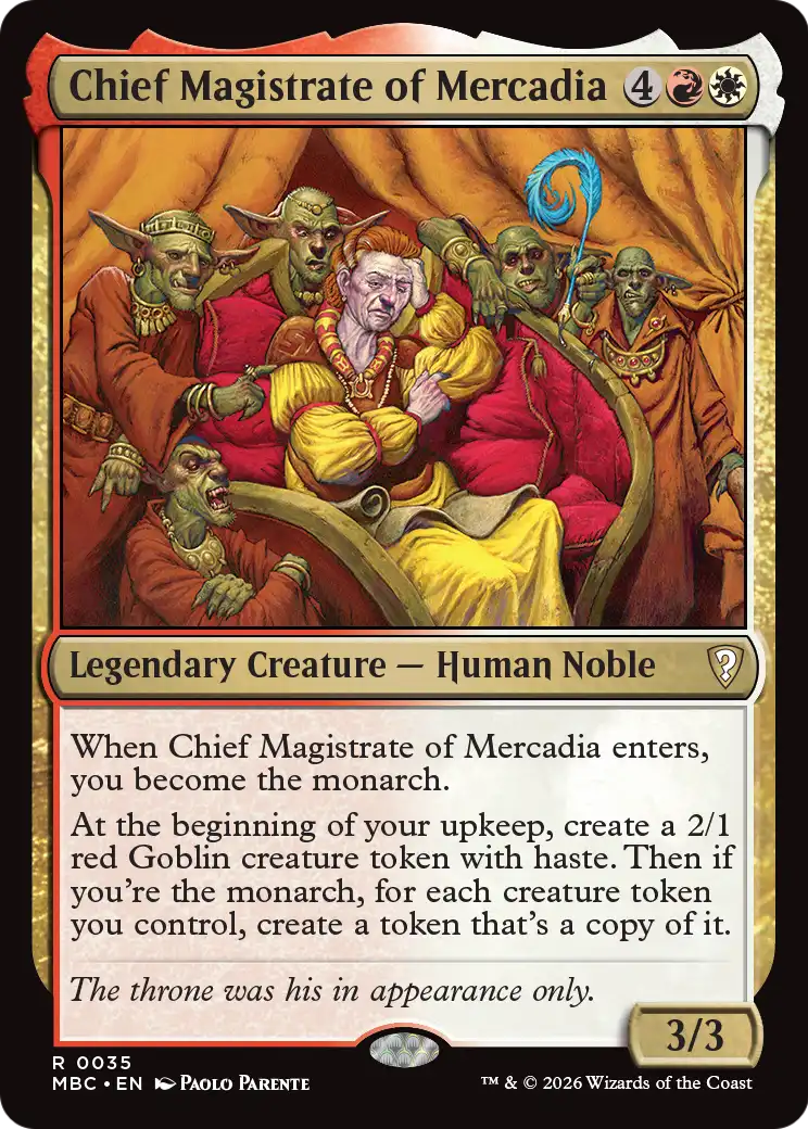 Chief Magistrate of Mercadia [Mystery Booster: Commander Edition] | Lots Moore NSW