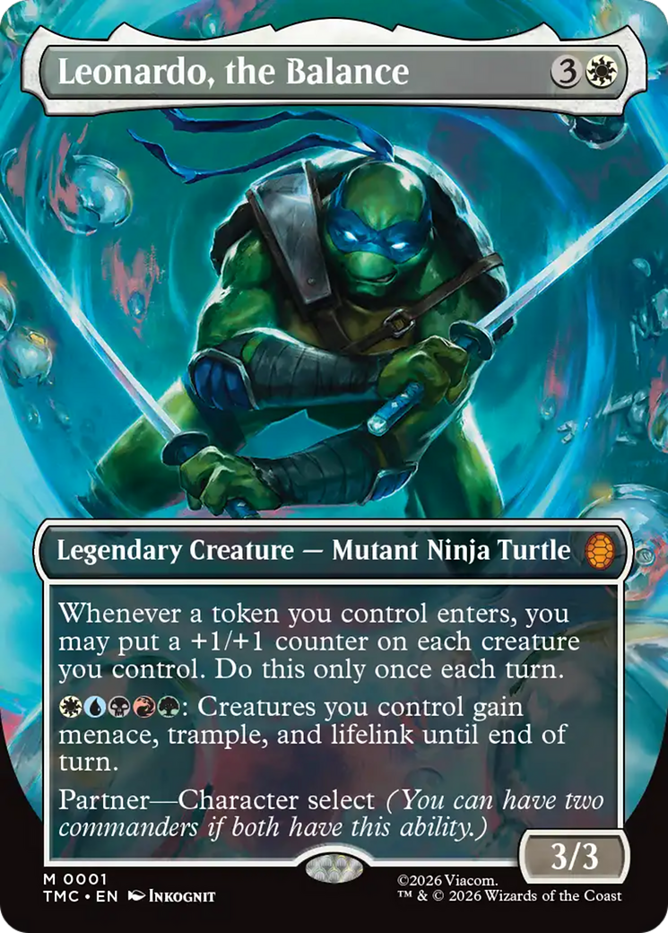 Leonardo, the Balance (Borderless) [Teenage Mutant Ninja Turtles Commander] | Lots Moore NSW