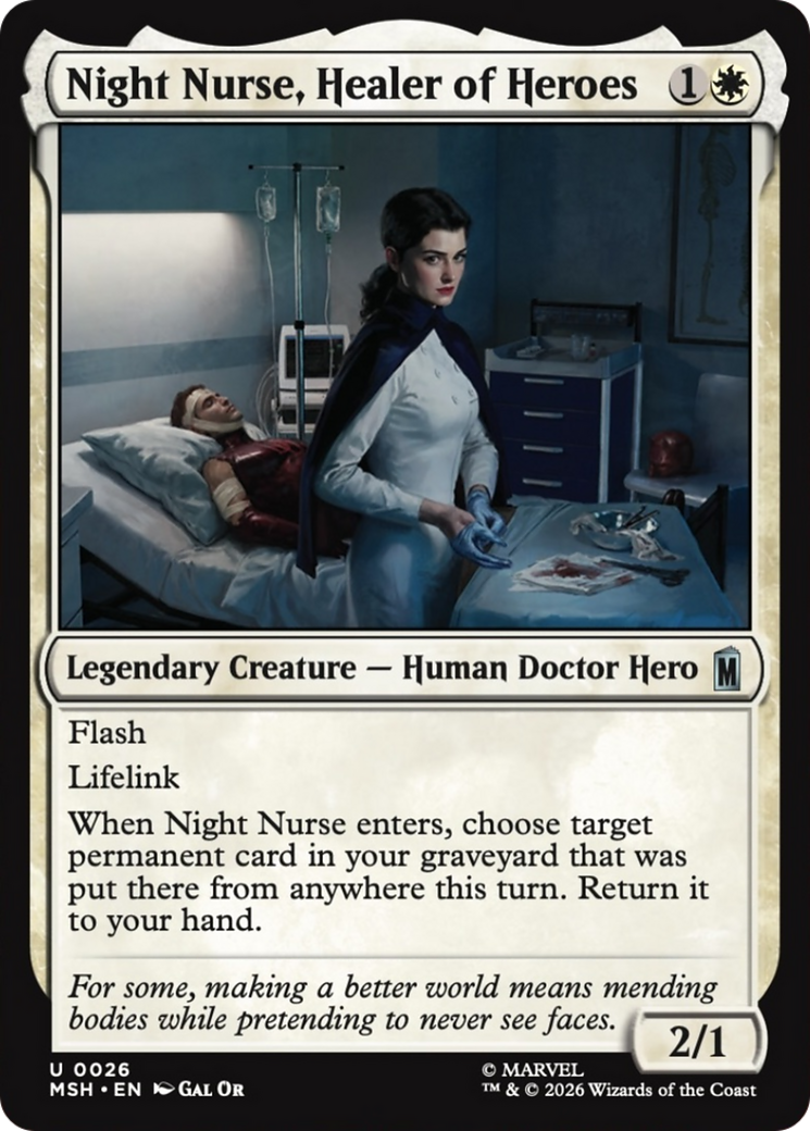 Night Nurse, Healer of Heroes [Marvel Super Heroes] | Lots Moore NSW