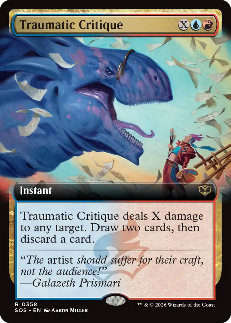 Traumatic Critique (Extended Art) [Secrets of Strixhaven] Magic: The Gathering | Lots Moore NSW