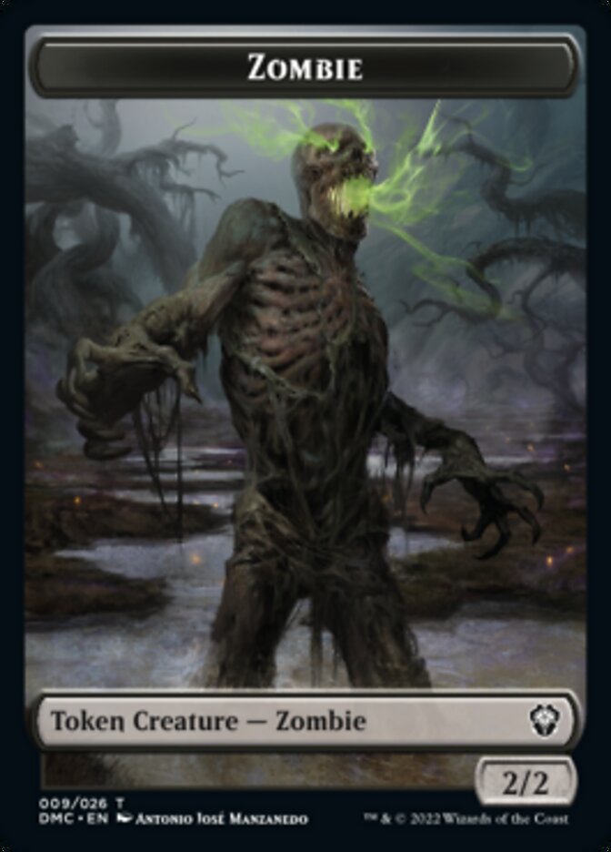 Bird (002) // Zombie Double-Sided Token [Dominaria United Tokens] | Lots Moore NSW