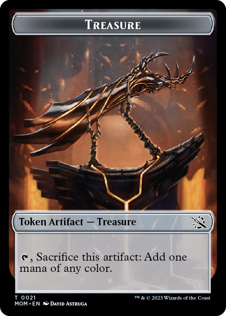 Treasure (21) // Phyrexian Saproling Double-Sided Token [March of the Machine Tokens] | Lots Moore NSW