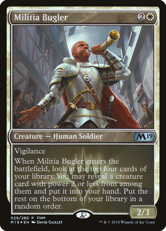Militia Bugler (FNM) [Core Set 2019 Promos] | Lots Moore NSW