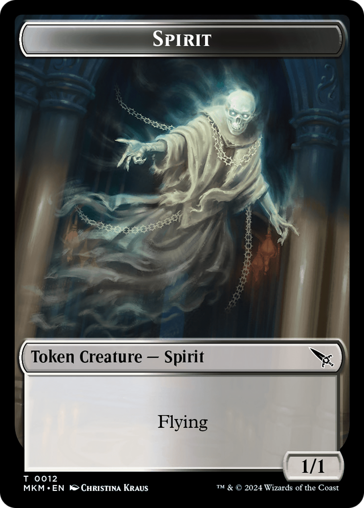 Detective // Spirit Double-Sided Token [Murders at Karlov Manor Tokens] | Lots Moore NSW