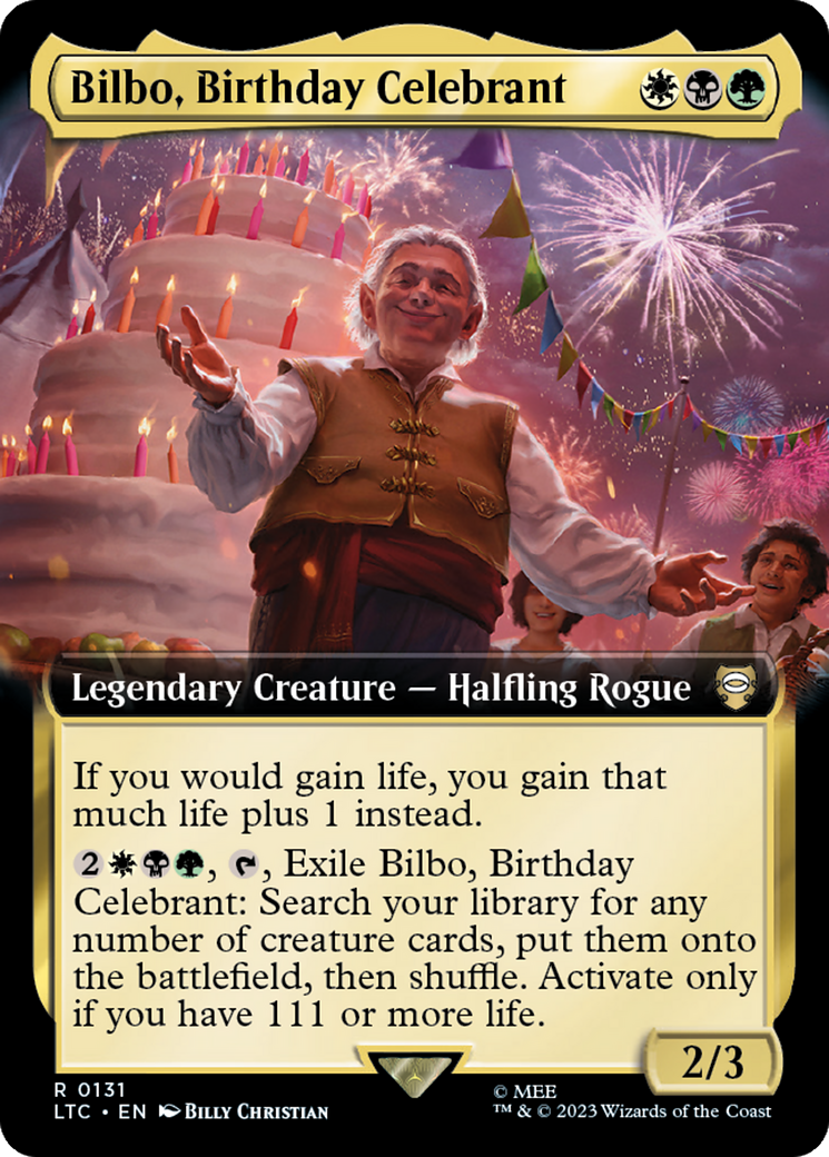 Bilbo, Birthday Celebrant (Extended Art) [The Lord of the Rings: Tales of Middle-Earth Commander] | Lots Moore NSW