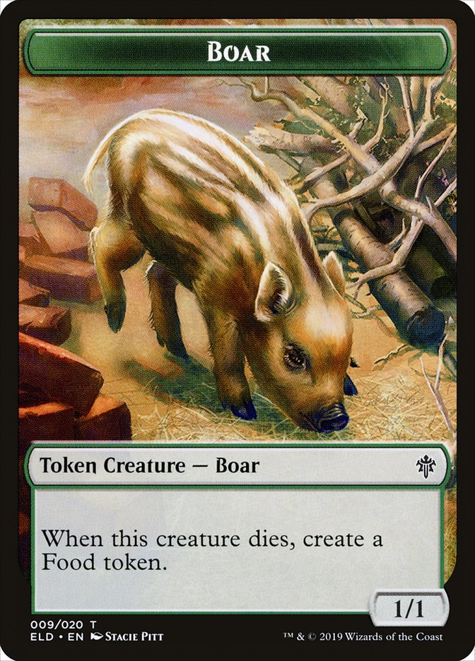 Boar Token [Throne of Eldraine Tokens] | Lots Moore NSW