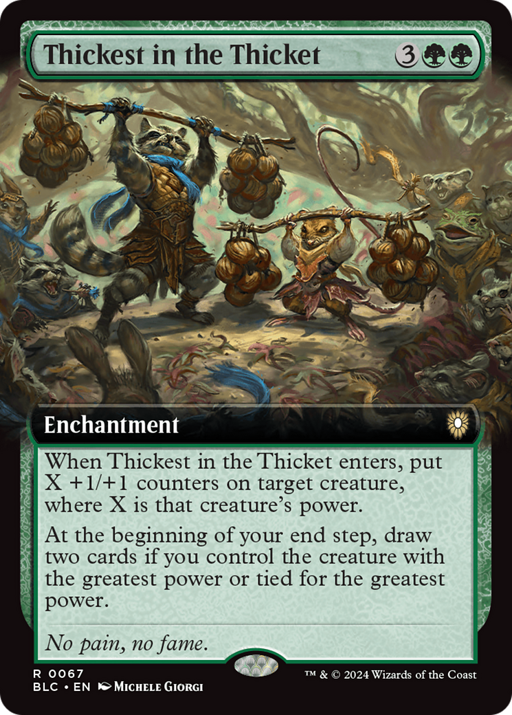 Thickest in the Thicket (Extended Art) [Bloomburrow Commander] | Lots Moore NSW