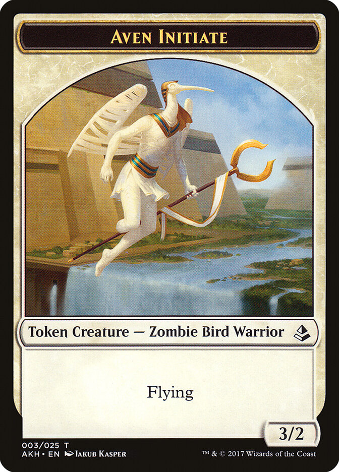 Aven Initiate // Snake Double-Sided Token [Amonkhet Tokens] | Lots Moore NSW