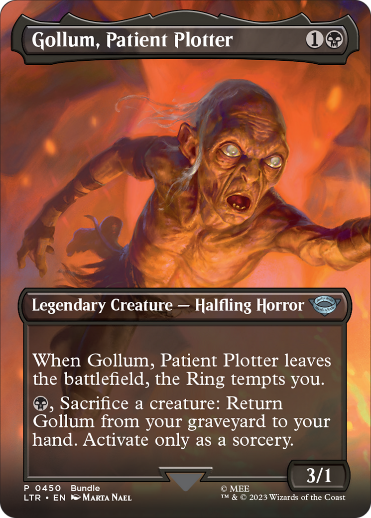 Gollum, Patient Plotter (Borderless Alternate Art) [The Lord of the Rings: Tales of Middle-Earth] | Lots Moore NSW