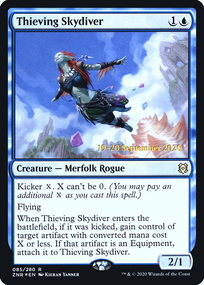 Thieving Skydiver [Zendikar Rising Prerelease Promos] | Lots Moore NSW