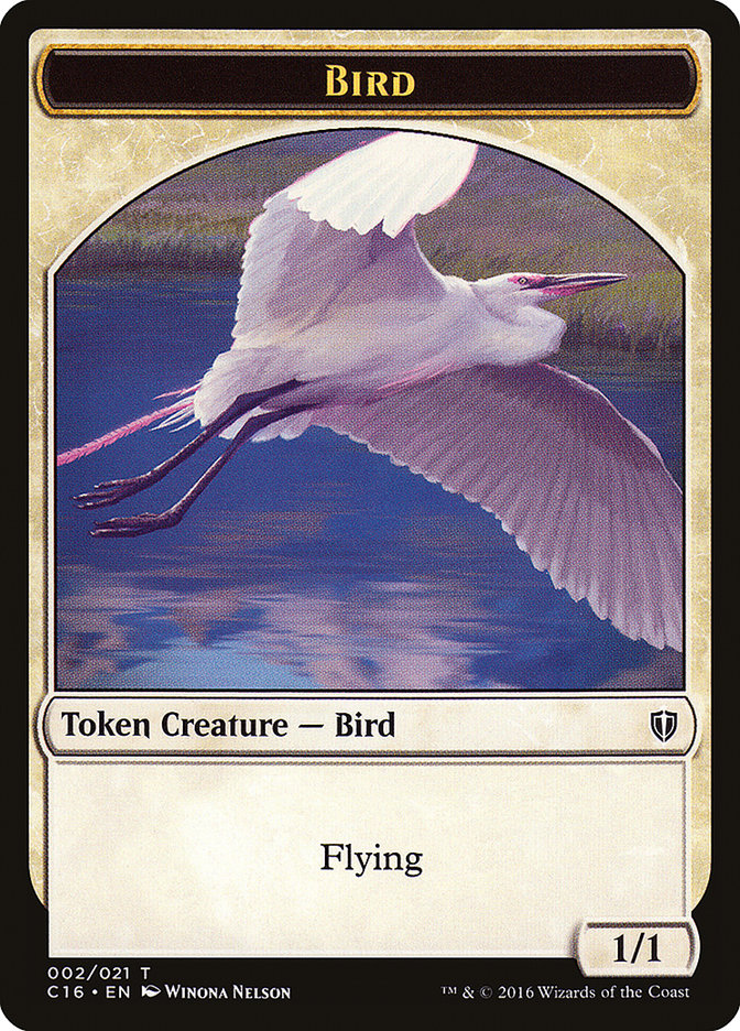 Bird (002) // Saproling (016) Double-Sided Token [Commander 2016 Tokens] | Lots Moore NSW