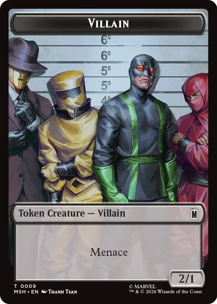 Robot Hero // Villain Double-Sided Token [Marvel Super Heroes Commander Tokens] | Lots Moore NSW