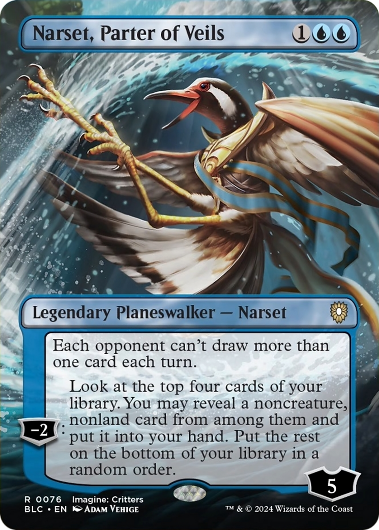 Narset, Parter of Veils (Borderless) [Bloomburrow Commander] | Lots Moore NSW