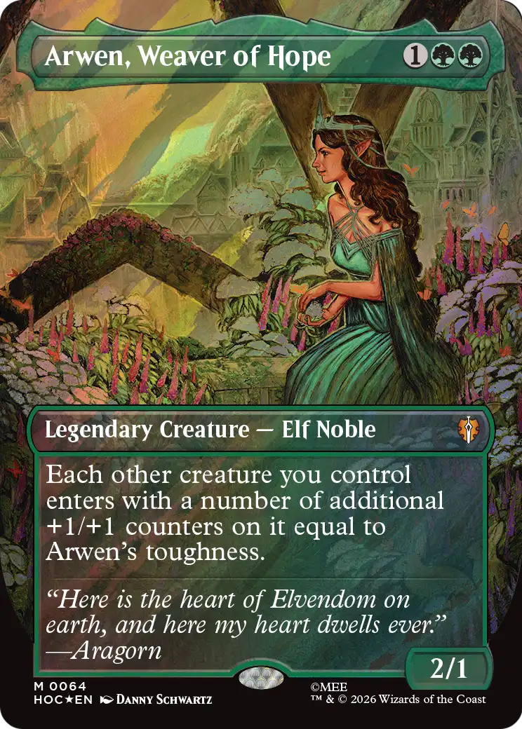 Arwen, Weaver of Hope (Borderless) (Surge Foil) [The Hobbit: Eternal-Legal] - Lots Moore NSW | Lots Moore NSW