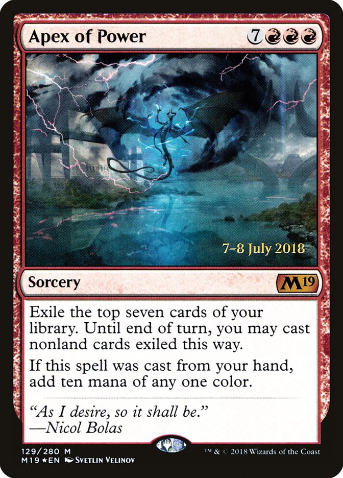 Apex of Power [Core Set 2019 Prerelease Promos] | Lots Moore NSW