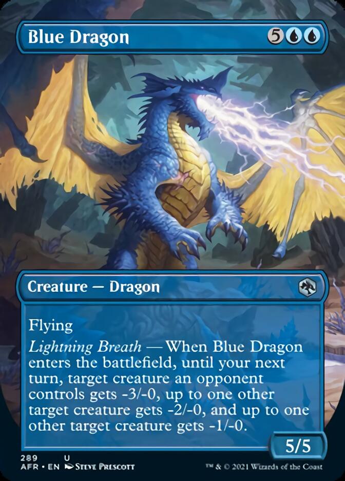 Blue Dragon (Borderless Alternate Art) [Dungeons & Dragons: Adventures in the Forgotten Realms] | Lots Moore NSW