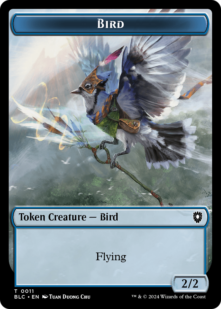 Bird (011) // Fish Double-Sided Token [Bloomburrow Commander Tokens] | Lots Moore NSW