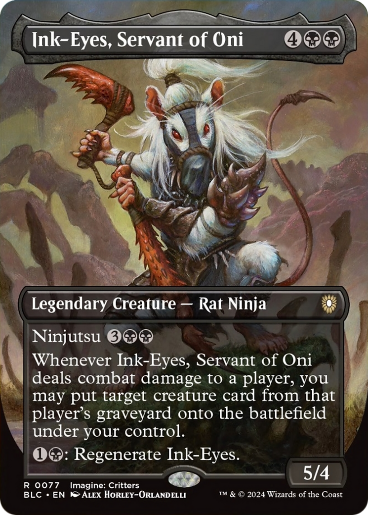 Ink-Eyes, Servant of Oni (Borderless) [Bloomburrow Commander] | Lots Moore NSW