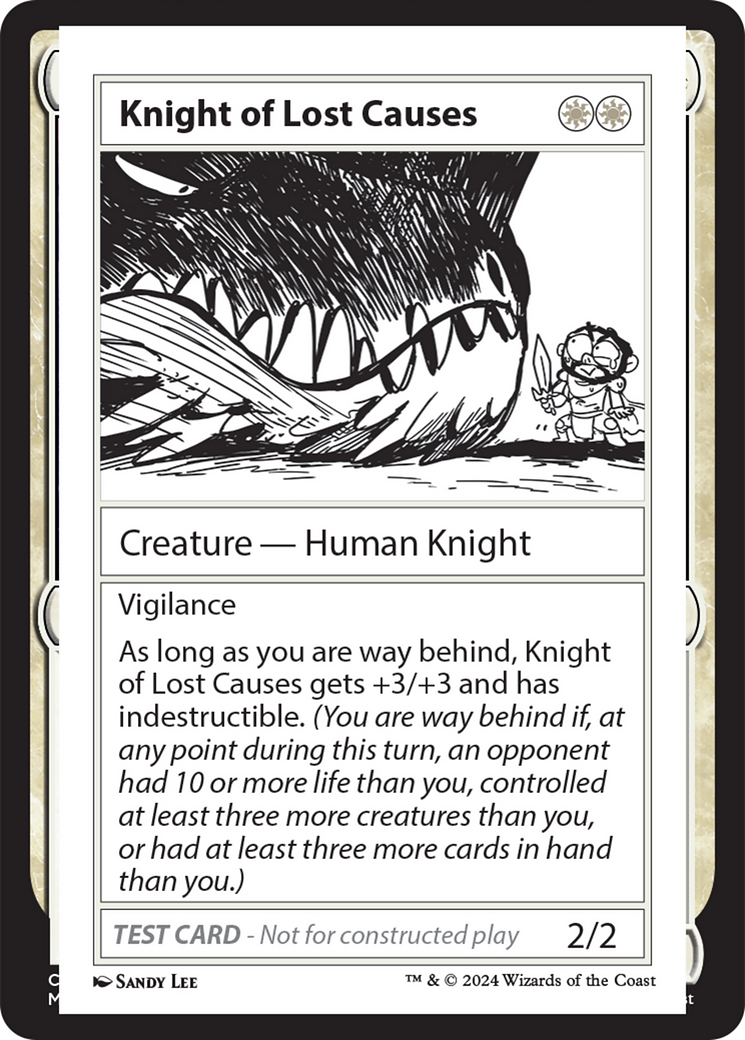 Knight of Lost Causes [Mystery Booster 2 Playtest Cards] | Lots Moore NSW