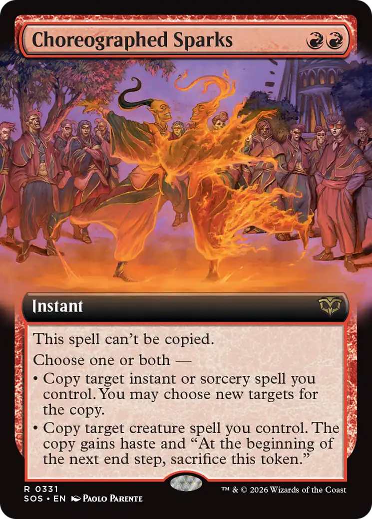 Choreographed Sparks (Extended Art) [Secrets of Strixhaven] | Lots Moore NSW