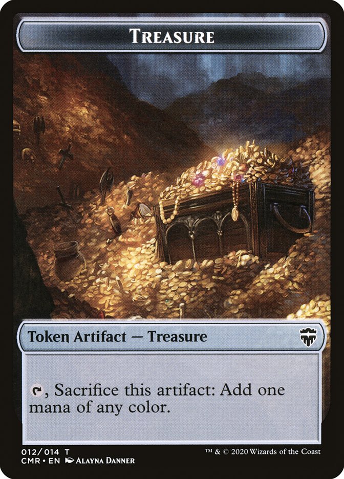 Rock // Treasure Double-Sided Token [Commander Legends Tokens] | Lots Moore NSW