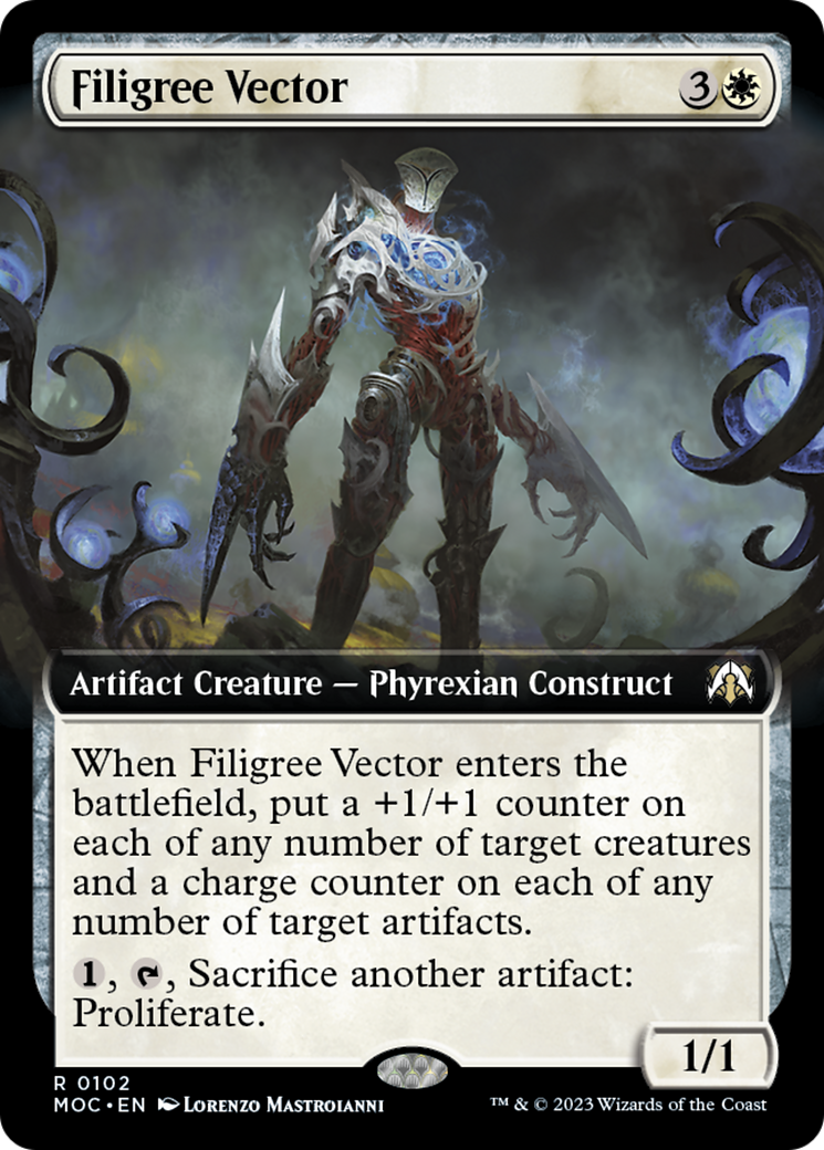 Filigree Vector (Extended Art) [March of the Machine Commander] | Lots Moore NSW